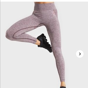 Gymshark seamless leggings in burgundy.